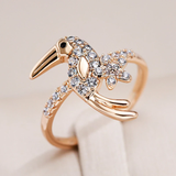 Bague Oiseau Élégante et Étincelante
