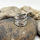 Bague vintage ajustable en argent