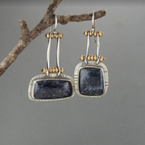 Boucles d'oreilles vintage argent midnight