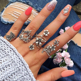 Lot de bagues vintage en argent Nature