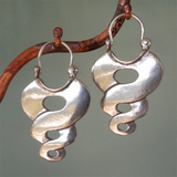 Boucles d'oreilles vintage épais en spirale