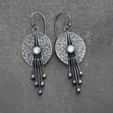 Boucles d'oreilles vintage en cristal blanc