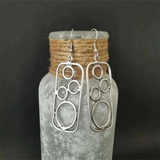 Boucles d'oreilles vintage en argent creux