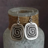 Boucles d'oreilles vintage en spirale plaquées argent