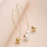 Boucles d'oreilles Vintage en Or et Perles
