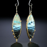 Boucles d'oreilles vintage en argent océan