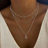 Collier vintage en argent avec étoile