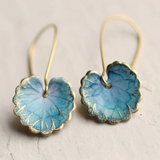 Boucles d'oreilles Feuille™ | Élégance vintage en bleu