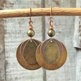 Boucles d'oreilles vintage dorées et arrondies