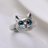 Bague vintage en argent Happy Cat