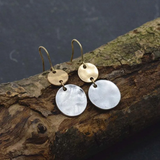 Boucles d'oreilles vintage en or et argent