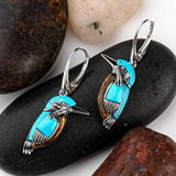 Boucles d'oreilles vintage Blue Birdie