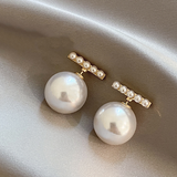 Boucles d'oreilles en or avec perles en T