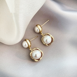 Boucles d'oreilles Golden Pearl