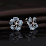 Boucles d'oreilles élégantes Blue Lotus