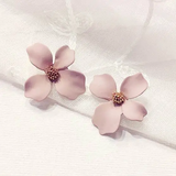 Boucles d'oreilles élégantes Fleur rose