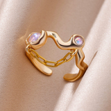 Bague Golden Cosmic Zirconia