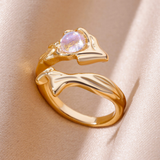 Bague en cristal cosmique doré