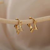 Boucles d'oreilles étoiles dorées