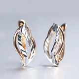 Boucles d'oreilles élégantes en or et argent