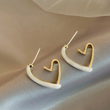 Boucles d'oreilles élégantes à cœur ouvert