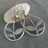 Boucles d'oreilles vintage fleurs