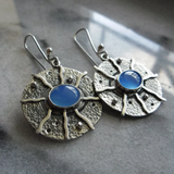 Boucles d'oreilles vintage bleues
