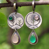 Boucles d'oreilles vintage en argent naturel