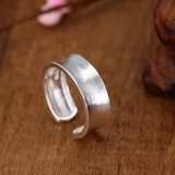 Bague vintage en argent poli