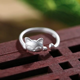Bague vintage Kitty en argent