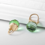 Boucles d'oreilles en cristal vert