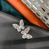 Boucles d'oreilles papillons élégants et brillants