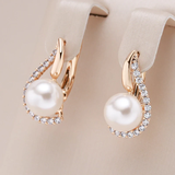 Boucles d’oreilles élégantes avec des perles scintillantes