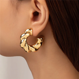 Boucles d'oreilles vintage en or épais