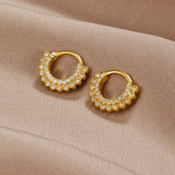 Boucles d'oreilles élégantes et brillantes en or