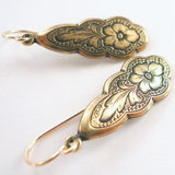 Boucles d'oreilles vintage en or antique