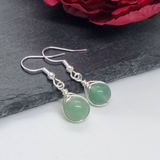 Boucles d'oreilles vintage en cristal vert