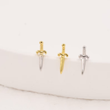 Boucles d'oreilles vintage en forme d'épée