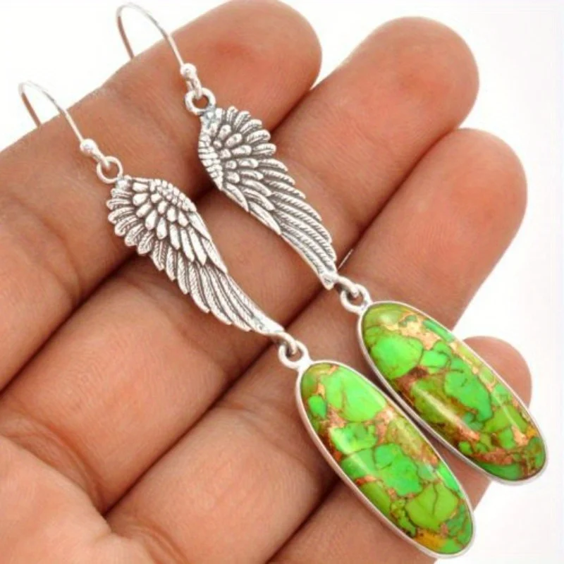 Boucles d'oreilles vintage en pierres colorées