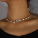Collier vintage à double zircone