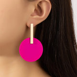 Boucles d'oreilles rondes vintage roses