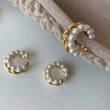 Boucles d'oreilles élégantes en perles enchevêtrées
