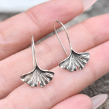 Boucles d'oreilles vintage en argent Lotus