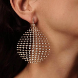 Boucles d'oreilles vintage en zircone globe