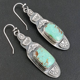 Boucles d'oreilles vintage en turquoise