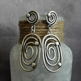 Boucles d'oreilles vintage en argent spiralées