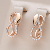 Boucles d'oreilles creuses élégantes et lumineuses