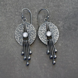 Boucles d'oreilles méduses en pierre de lune vintage