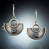 Boucles d'oreilles vintage en argent en forme de croissant
