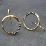 Boucles d'oreilles creuses vintage plaquées or